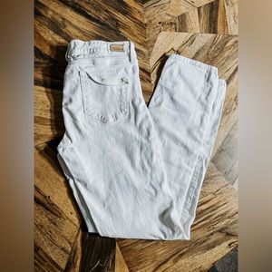 PAIGE WHITE WOMENS LOW RISE JEANS WITH RIPS SIZE 29